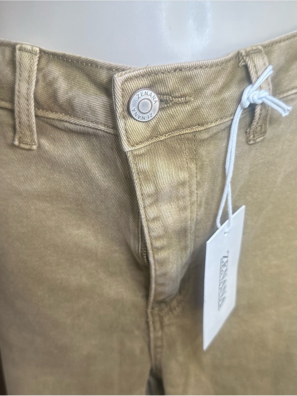 NWT SIZE L Zenana Outfitters High-Rise Wide Leg Jeans in Camel - Picture 4 of 15
